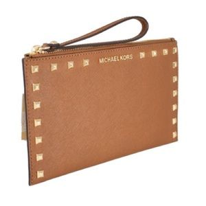 Michael Kors large studded wristlet